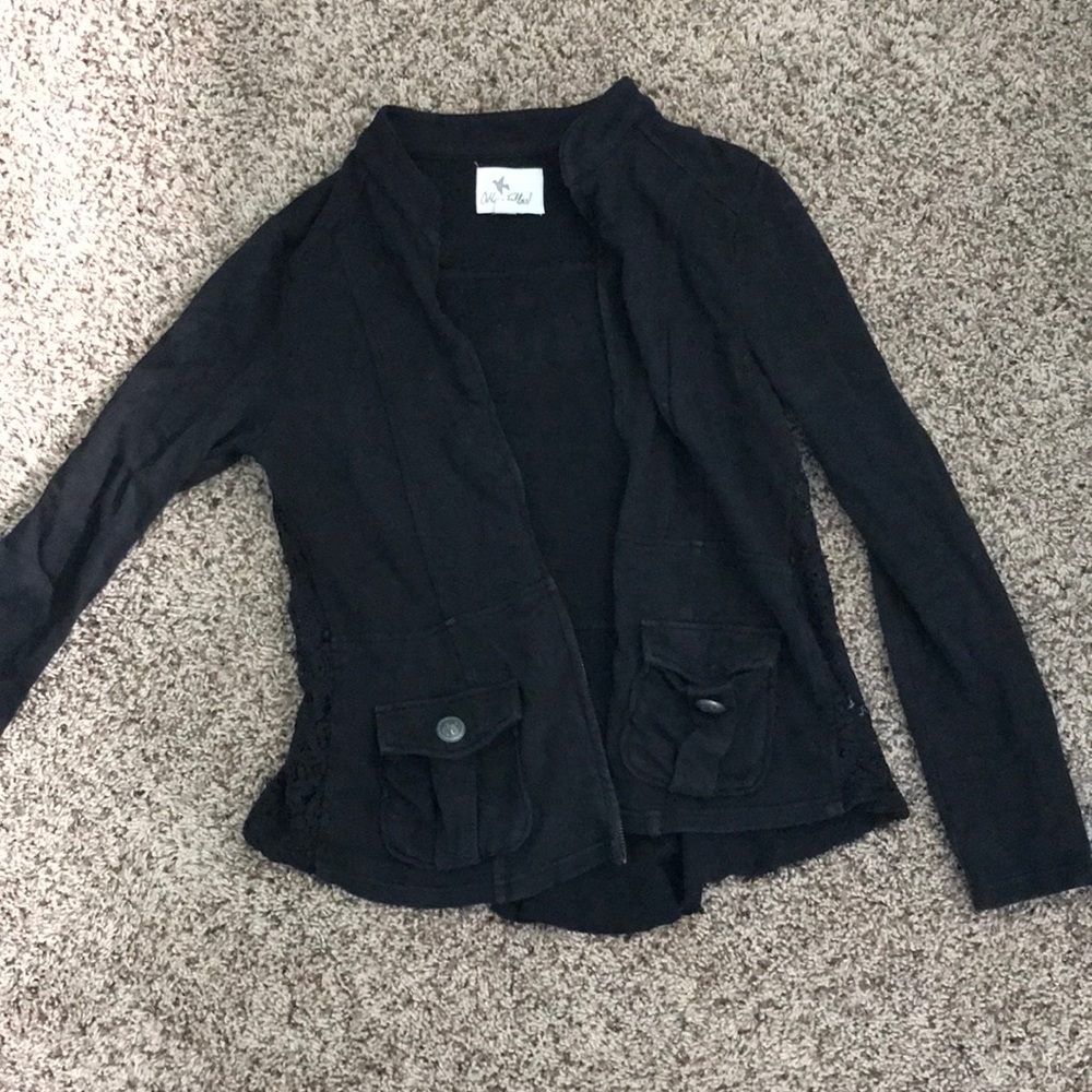 Otheno Follow Black Zip Up Jacket from Tilly’s